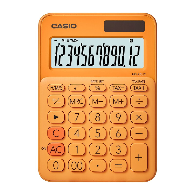 CASIO/卡西欧 少女计算器 MS-20UC 橙色 单位:个