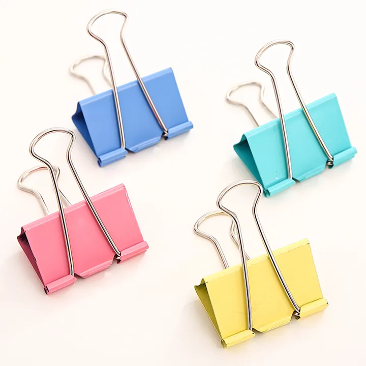 DELI/得力 彩色长尾票夹 8552ES 颜色：混色 规格：41mm 包装数：24只/筒 单位:筒