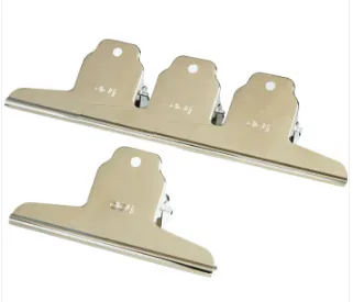 DELI/得力 山形铁票夹 9534 颜色：银色 规格：127mm 包装数：4个 单位:袋