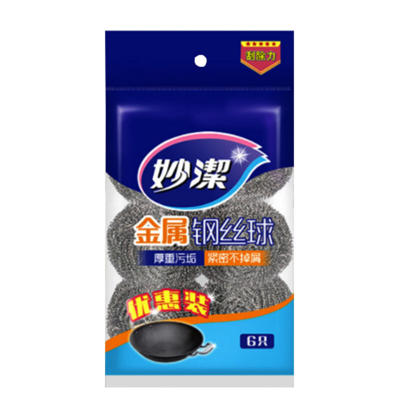 MIAOJIE/妙洁 钢丝球 MHB6 6只装 20G/个 单位:包