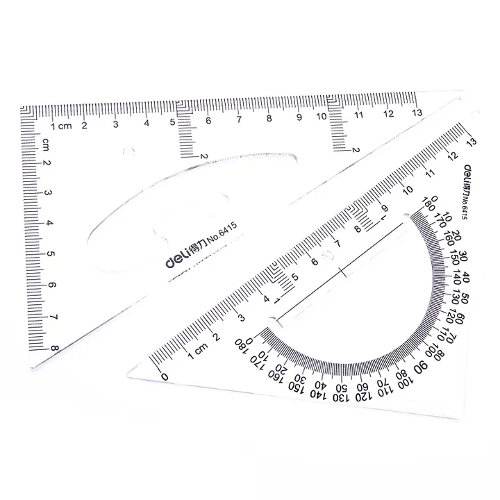 DELI/得力 三角尺 6415 15cm 有效刻度13cm 单位:套