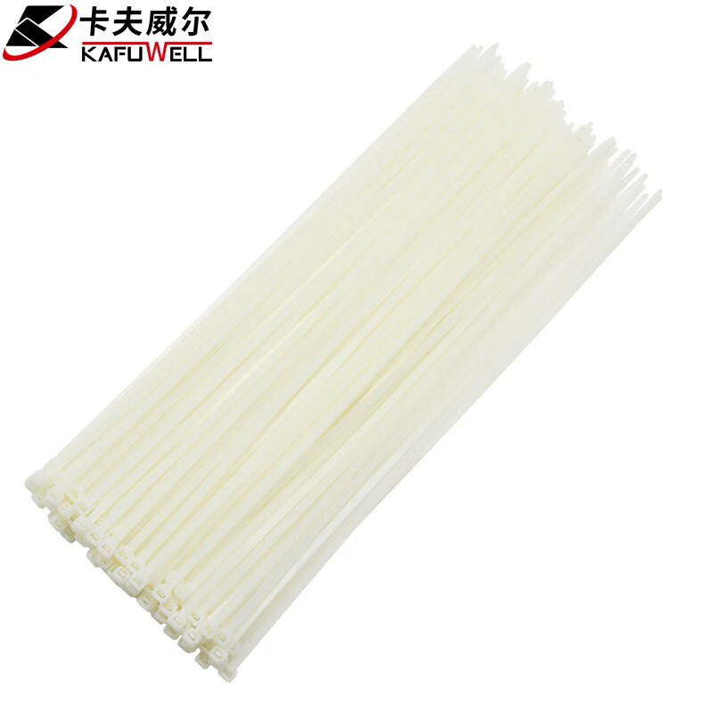KAFUWELL/卡夫威尔 尼龙自锁式扎带 OT1019G 尺寸：5.0×350mm 包装数：100支装 颜色：白色 单位:包
