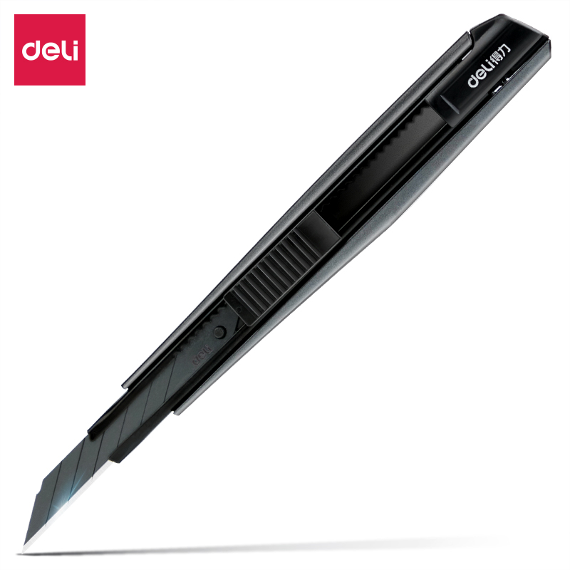 DELI/得力 美工刀 2037S 刀片宽9mm 长147mm 深灰色 单位:把