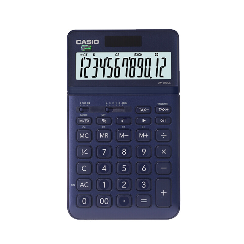 CASIO/卡西欧 时尚办公计算器 JW200-SC-BU 蓝 单位:只