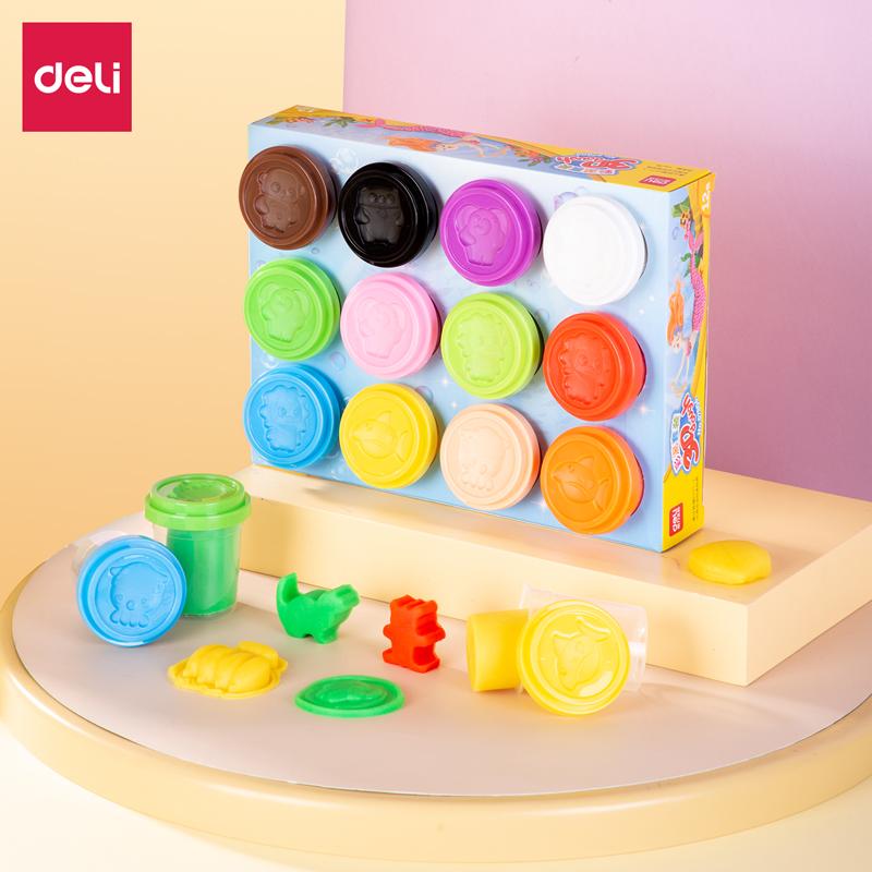 DELI/得力 彩泥 67804 颜色：混色 单位:盒