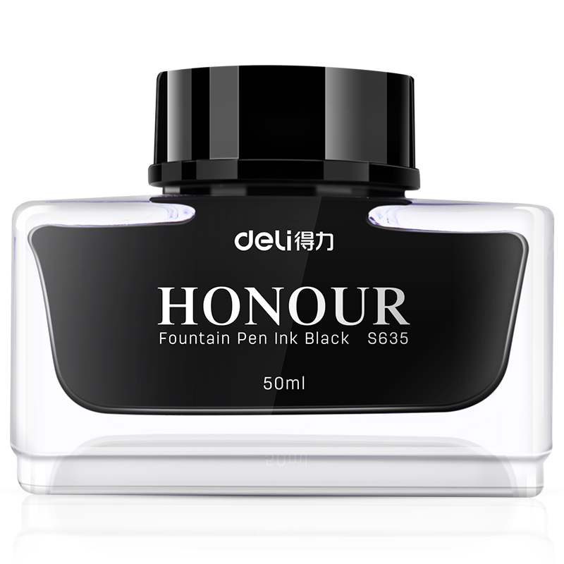 DELI/得力 瓶装墨水 S635 颜色：黑色 容量：50ml 单位:盒