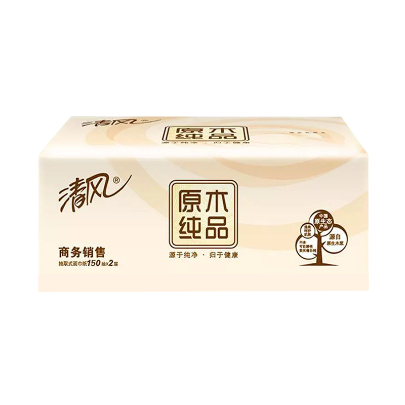 BREEZE/清风 面纸 BR38A6 150抽 双层 单位:包