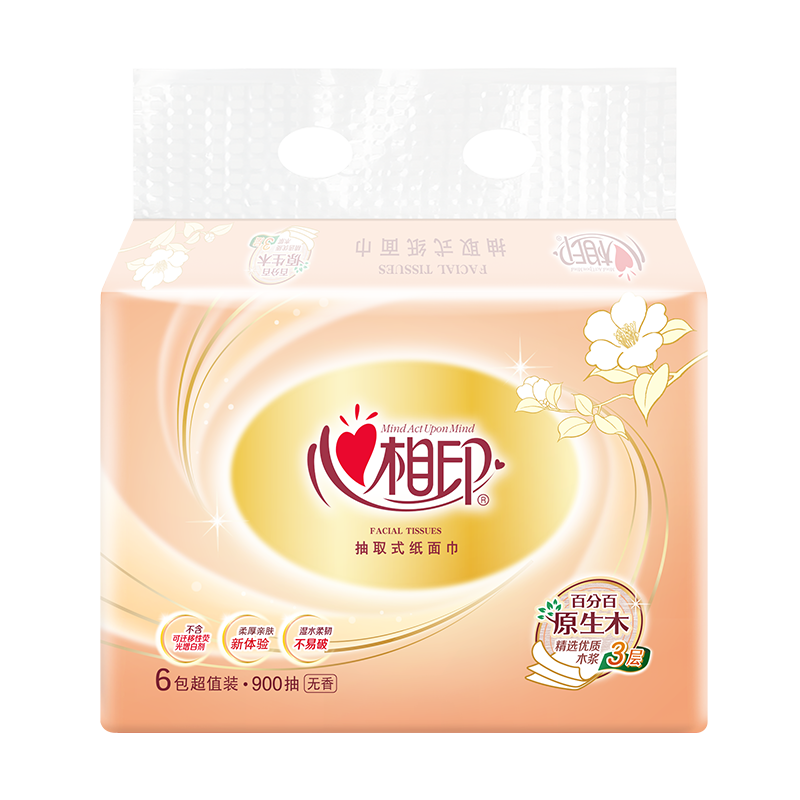 MIND ACT UPON MIND/心相印 面纸 DT26150 经典系列三层 150抽(DT26200升级款) 单位:箱