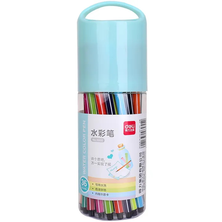 DELI/得力 水彩笔 6955 颜色：蓝色 单位:筒