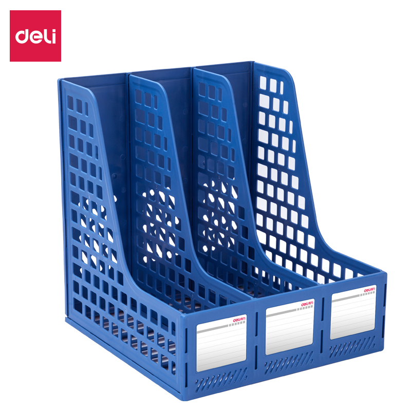 DELI/得力 三联文件框 33666 颜色：蓝色 规格：252mm 尺寸：275×257 单位:只