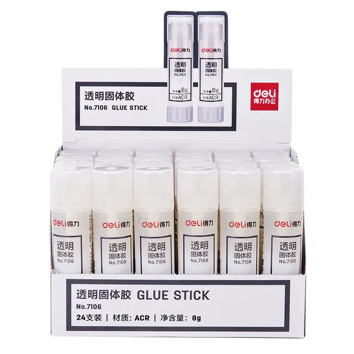 DELI/得力 固体胶 7106 净重：8g 颜色：透明 单位:支
