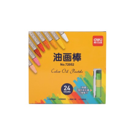 DELI/得力 油画棒 72052 颜色：混色 单位:盒