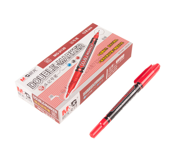 M&G/晨光 双头记号笔 MG2130C (红) 单位:支