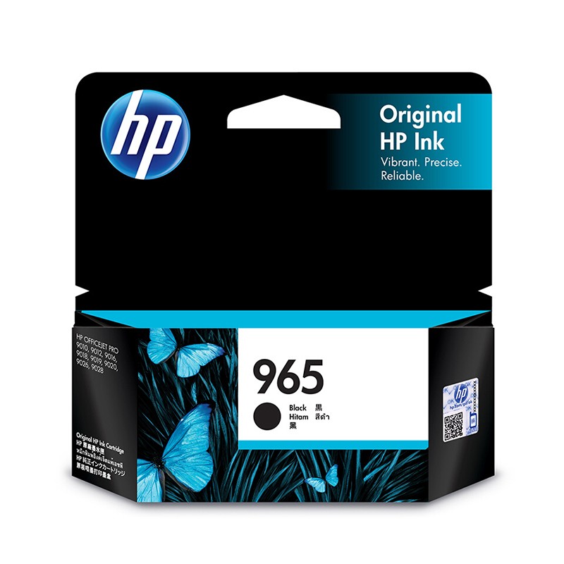 HP/惠普 965墨盒 3JA80AA 黑色/1000页 适用机型：HP OfficeJet Pro 9010 AiO Printer/HP OfficeJet Pro 9019 AiO Printer/HP OfficeJet Pro 9020 AiO Printer 单位:个