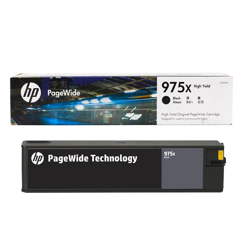 HP/惠普 975X墨盒 L0S09AA 黑色高容/10000页 适用机型：HP PageWide Pro 452dn/552dw/477dn/ Printer/HP PageWide Pro 477dw/577dw MFP/HP PageWide Pro 577z MFP/HP PageWide Managed  P57750dw MFP/HP PageWide Managed  P55250dw Printer/HP PageWide Pro 452dw/552dwk Printer 单位:个