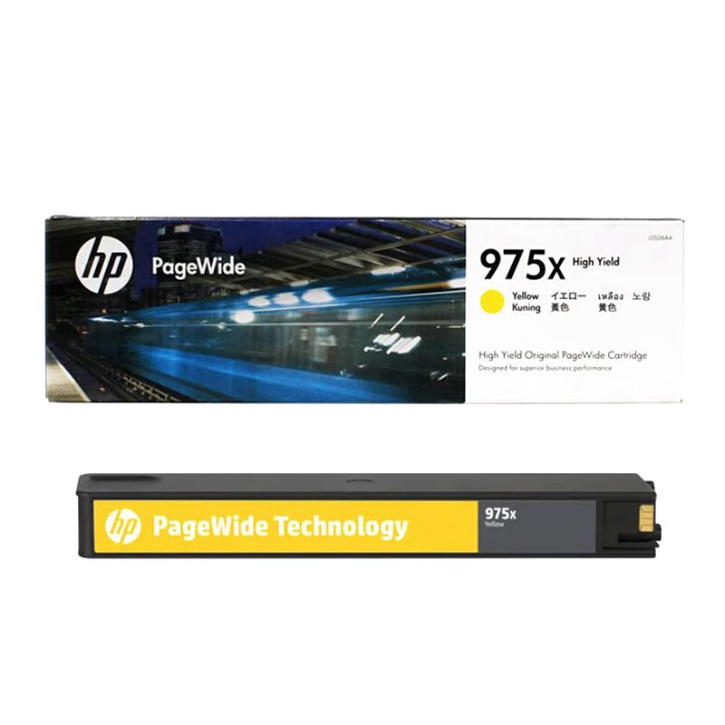 HP/惠普 975X墨盒 L0S06AA 黄色高容/7000页 适用机型：HP PageWide Pro 452dn/552dw/477dn/ Printer/HP PageWide Pro 477dw/577dw MFP/HP PageWide Pro 577z MFP/HP PageWide Managed  P57750dw MFP/HP PageWide Managed  P55250dw Printer/HP PageWide Pro 452dw/552dwk Printer 单位:个