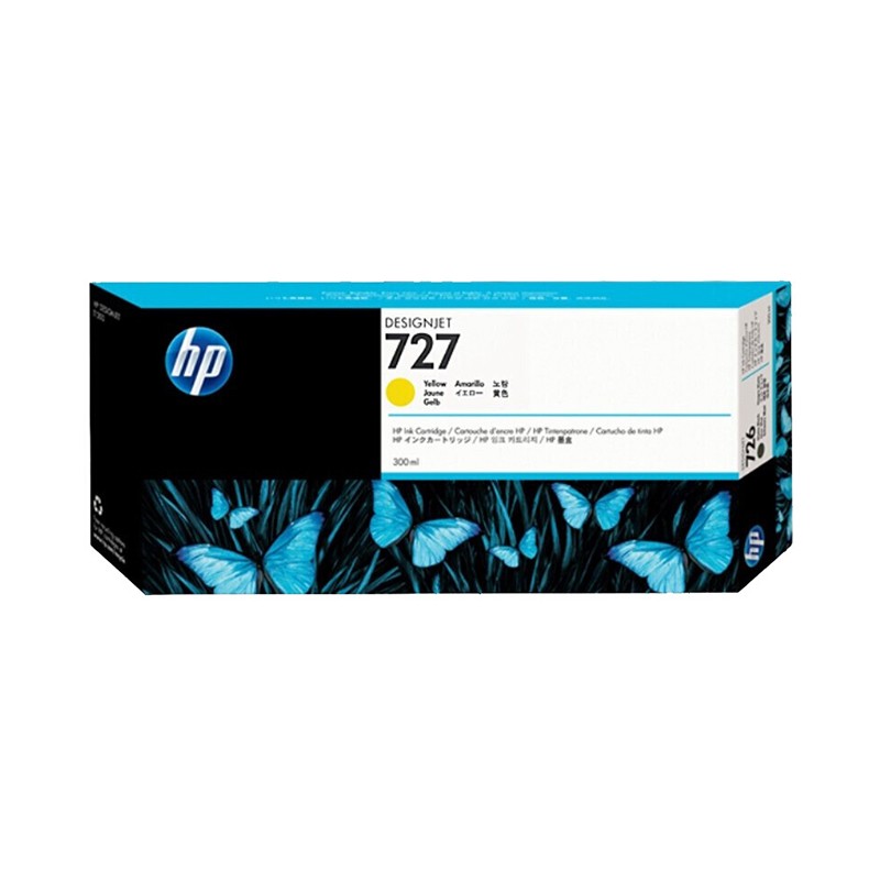 HP/惠普 727墨盒 F9J78A 黄色/300ml 适用机型：HP Designjet T920/T1500/T2500/T930/T1530/T2530 单位:个