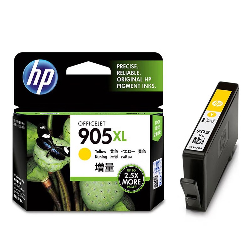 HP/惠普 905XL墨盒 T6M13AA 黄色高容/825页 适用机型：HP OfficeJet Pro 6960 All-in-One Printer/HP OfficeJet Pro 6960 All-in-One Printer/HP OfficeJet Pro 6970 All-in-One Printer 单位:个