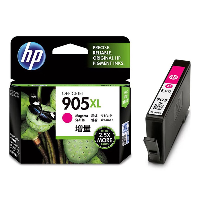 HP/惠普 905XL墨盒 T6M09AA 品红洋红色高容/825页 适用机型：HP OfficeJet Pro 6960 All-in-One Printer/HP OfficeJet Pro 6960 All-in-One Printer/HP OfficeJet Pro 6970 All-in-One Printer 单位:个