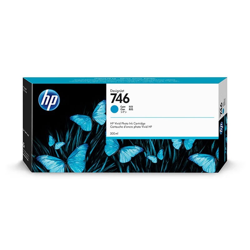 HP/惠普 746墨盒 P2V80A/3WX36A 青色/300ml 适用机型：HP DesignJet Z6/Z9dr 单位:个