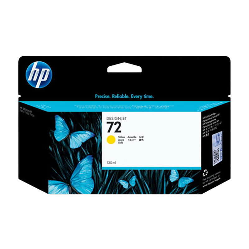 HP/惠普 72墨盒 C9373A 黄色Y/130ml 适用机型：HP Designjet T2300/T1300/T1100/T1120/T1200/T610/T620/T770/T790/T795/T1708 单位:个