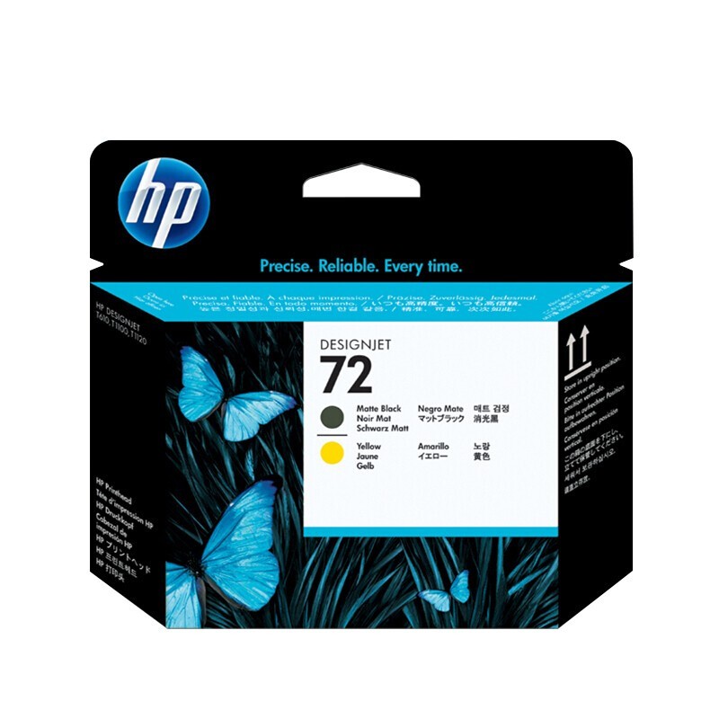 HP/惠普 72打印头 C9384A 消光黑+黄色MK/Y 适用机型：HP Designjet T2300/T1300/T1100/T1120/T1200/T610/T620/T770/ T790/T795 单位:个