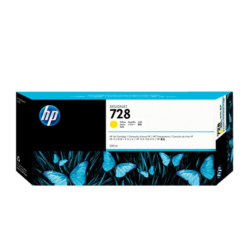 HP/惠普 728墨盒 F9K15A 黄色/300ml 适用机型：HP Designjet T730/T830 单位:个
