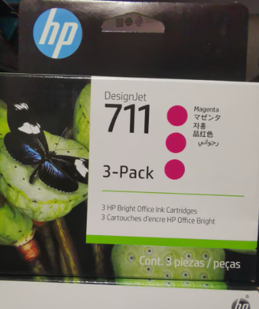 HP/惠普 711墨盒 CZ135A 品红色三支装/29ml*3 适用机型：HP Designjet T120/T520/T530 单位:个