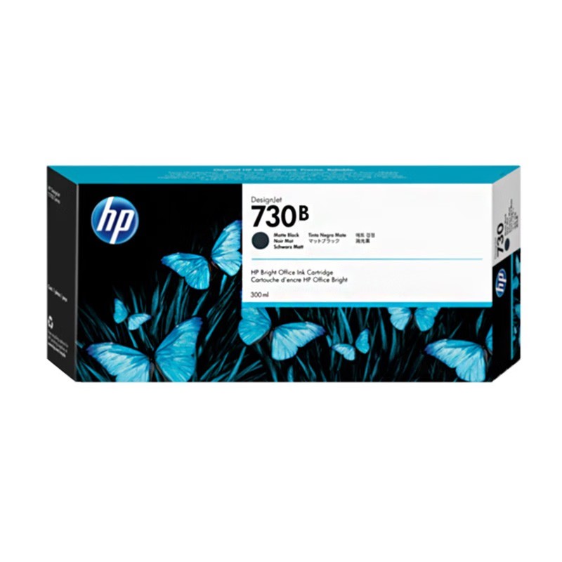 HP/惠普 730B墨盒 3ED51A 消光黑/300ML 适用机型：HP Designjet T1600/T2600dr/T1700dr 单位:个