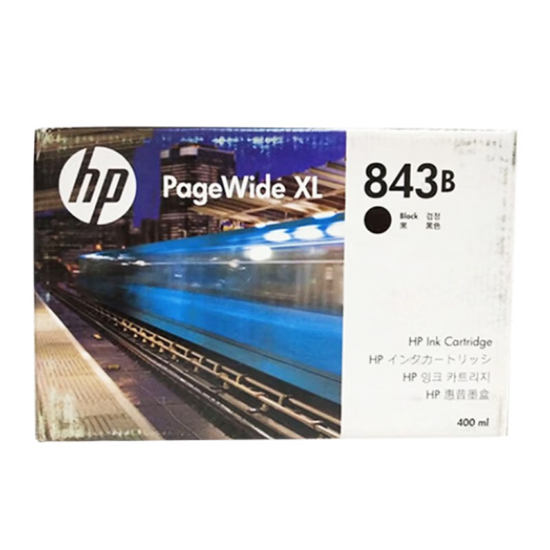 HP/惠普 843B墨盒 C1Q61A 黑色400ML 适用机型：XL4000/XL4100/XL5000彩机/XL5100彩机 单位:个