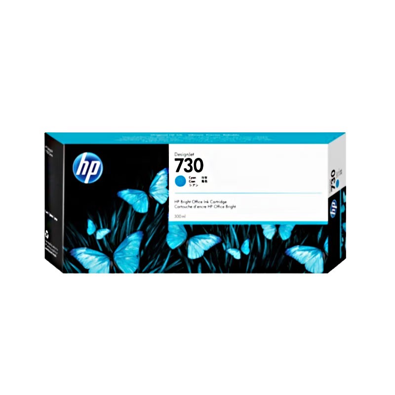 HP/惠普 730墨盒 P2V68A 青色/300ML 适用机型：HP Designjet T1600/T2600dr/T1700dr 单位:个