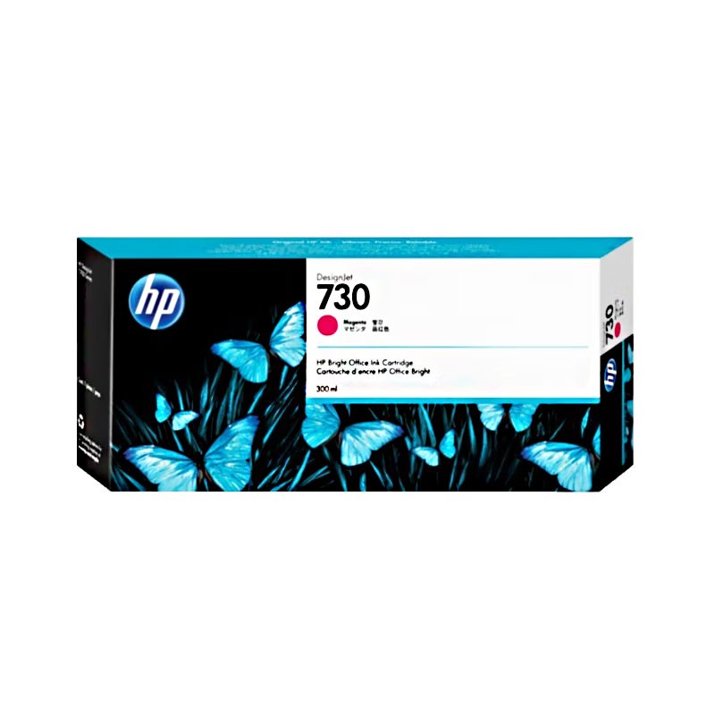 HP/惠普 730墨盒 P2V69A 品红色/300ML 适用机型：HP Designjet T1600/T2600dr/T1700dr 单位:个