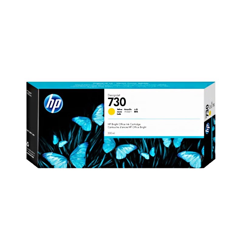 HP/惠普 730墨盒 P2V70A 黄色/300ML 适用机型：HP Designjet T1600/T2600dr/T1700dr 单位:个