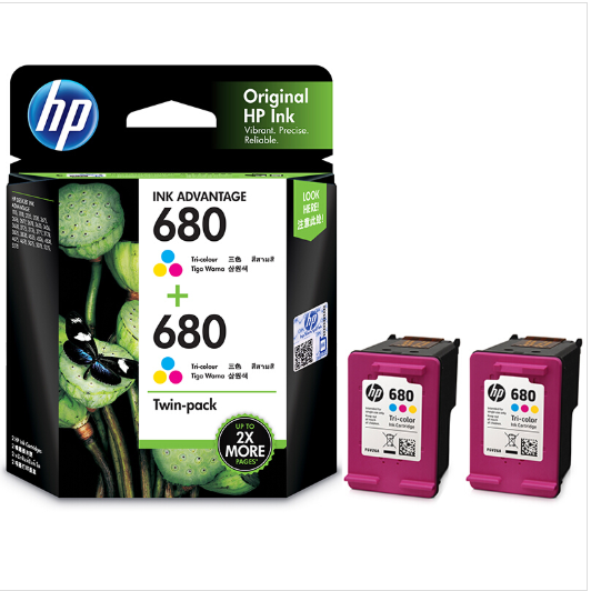 HP/惠普 680墨盒 1VU97AA 双彩套装/150×2页 适用机型：HP DeskJet IA 3638/2138/3838 All-in-One Printer/HP DeskJet Ink Advantage 3636/1118/3778/3776/3777 AiO Prntr/HP DeskJet IA 2676/2677/2678/5078/5278 All-in-One Printer 单位:套