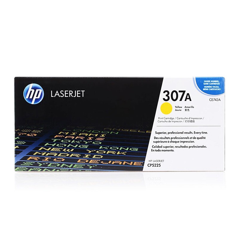 HP/惠普 307A打印硒鼓 CE742A 黄色/鼓粉一体/7300页 适用机型：HP Color LaserJet CP5225/CP5225n/CP5225dn Printer 单位:个