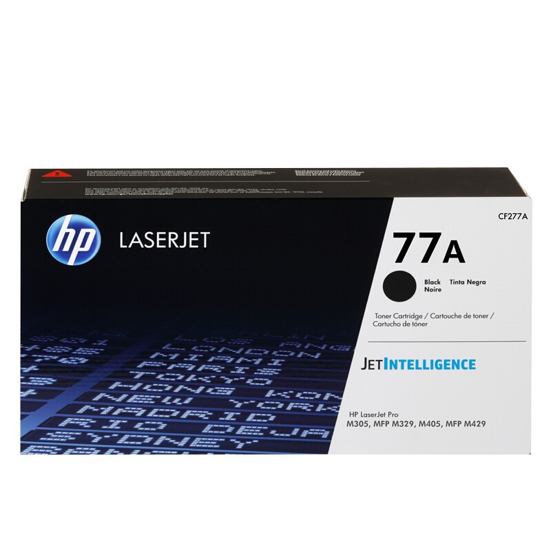 HP/惠普 77A打印硒鼓 CF277A 黑色/鼓粉一体/3100页 适用机型：HP LaserJet Pro M405n/M405d/M405dn/M405dw/M305d/M305dn/HP LaserJet Pro MFP M429dw/M429fdn/M429fdw Printer/HP Lasdrjet Pro MFP M329dw/M329dn/HP LaserJet Enterprise M407dn Printer/HP LaserJet Enterprise MFP M431f Printer 单位:个
