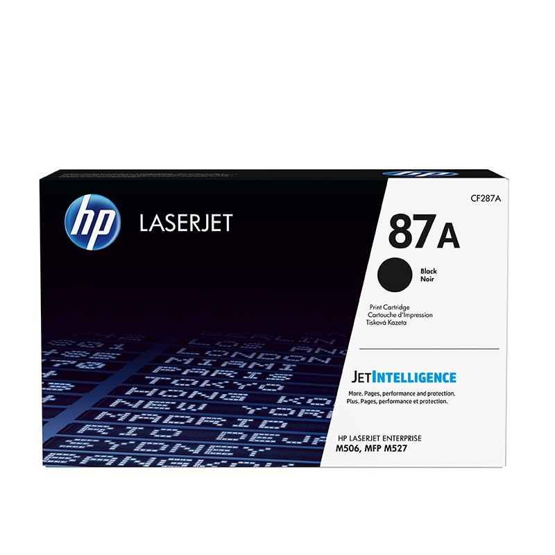 HP/惠普 87A打印硒鼓 CF287A 黑色/鼓粉一体/8550页 适用机型：HP LaserJet Pro M501n/M501dn Printer/HP LaserJet Ent MFP M527dn/M527f Printer/HP LaserJet Enterprise M506dn Printer/HP LaserJet Ent Flow MFP M527z Printer 单位:个