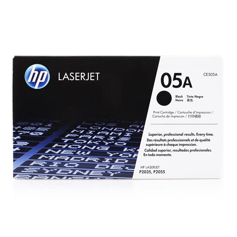 HP/惠普 05A打印硒鼓 CE505A 黑色/鼓粉一体/2300页 适用机型：HP LaserJet P2035/P2055d/P2055dn Printer 单位:个