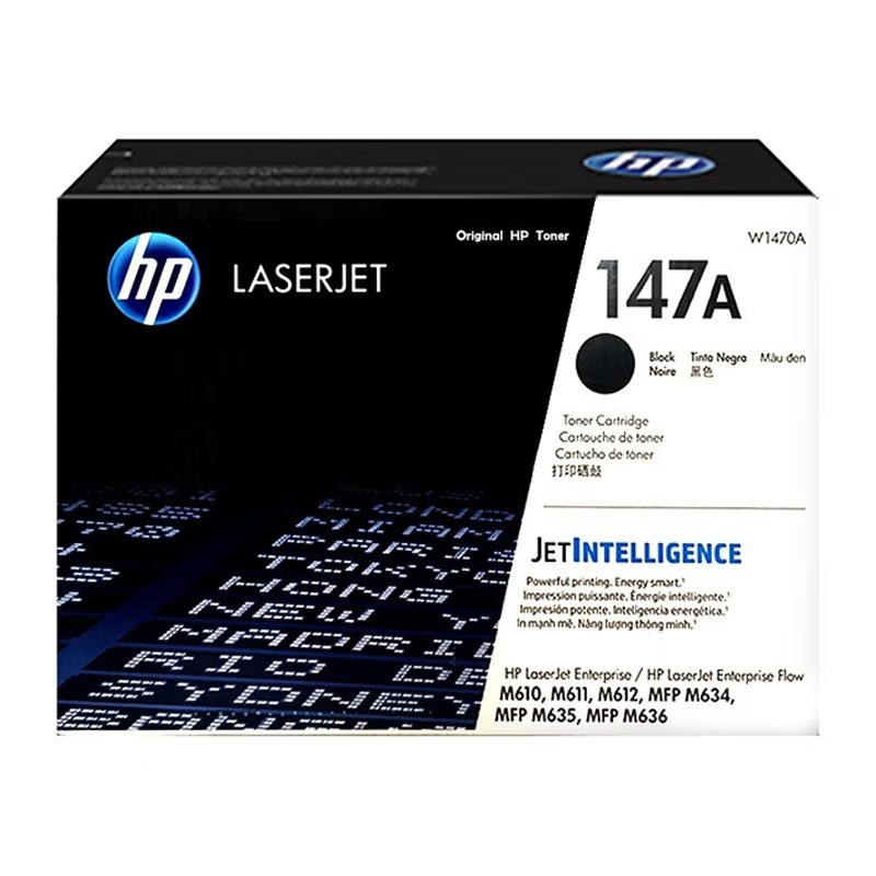 HP/惠普 147A打印硒鼓 W1470A 黑色/鼓粉一体/10500页 适用机型：HP LaserJet Enterprise M610dn/M611dn/M611x/M612dn/M612x/HP LaserJet Enterprise MFP M634dn/M635h/M635fht/M636fh/HP LaserJet Enterprise Flow MFP M635z 单位:个