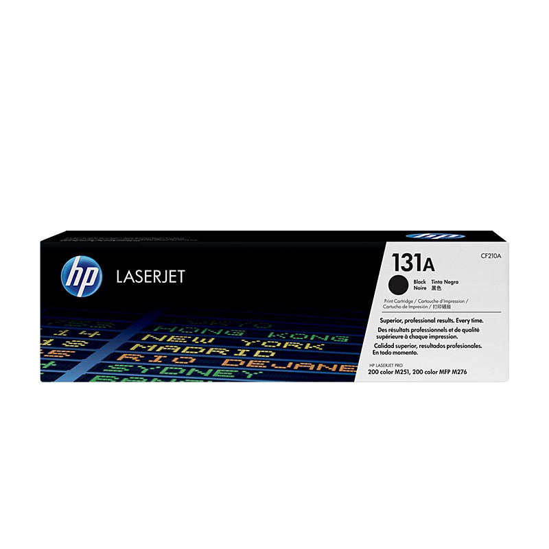 HP/惠普 131A打印硒鼓 CF210A 黑色/鼓粉一体/1520页 适用机型：HP LaserJet Pro 200 Color M251n/M251nw Printer/HP LaserJet Pro 200 M276n/M276nw  Clr MFP Prntr 单位:个