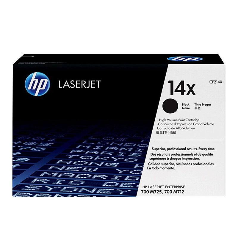 HP/惠普 14X打印硒鼓 CF214X 黑色/鼓粉一体/17500页 适用机型：HP LaserJet Enterprise 700 M712dn/M712xh Prntr/HP LaserJet Enterprise MFP M725dn/M725f/M725z Prntr 单位:个