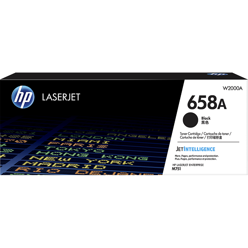 HP/惠普 658A打印碳粉盒 W2000A 黑色/鼓粉分离/7000页 适用机型：HP Color LaserJet Enterprise M751n/M751dn 单位:个