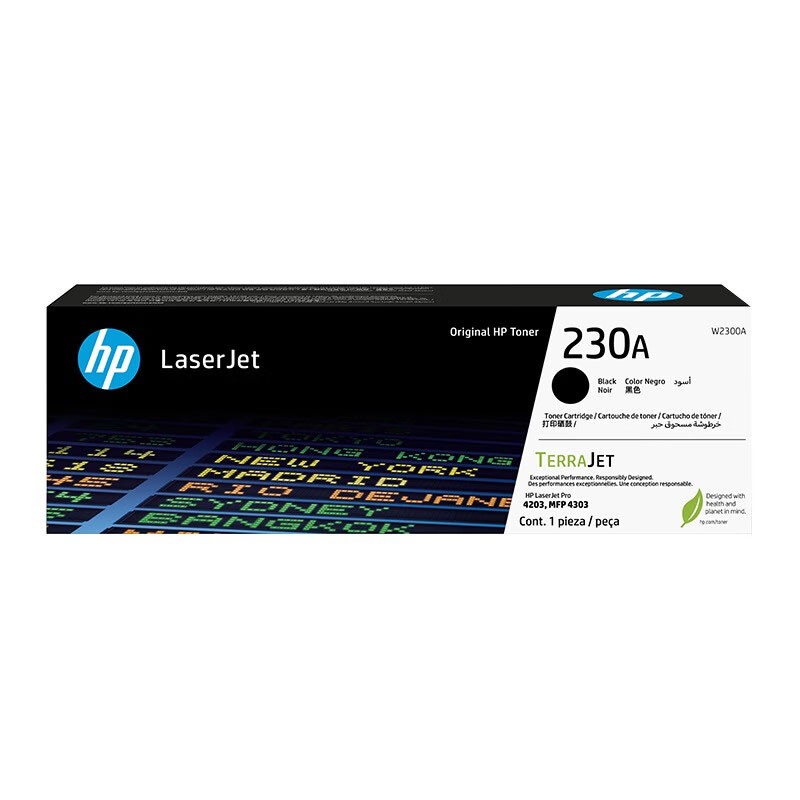 HP/惠普 230A打印硒鼓 W2300A 黑色/鼓粉一体/2000页 适用机型：HP Color LaserJet Pro  4203cdn/4203dn/4203dw/HP Color LaserJet Pro MFP 4303dw/4303fdn/4303fdw 单位:个