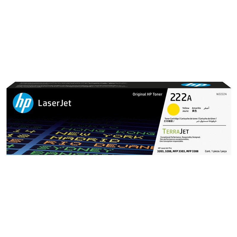 HP/惠普 222A打印硒鼓 W2222A 黄色/鼓粉一体/1200页 适用机型：HP Color LaserJet Pro 3288dw/3288dn/HP Color LaserJet Pro MFP 3388fdw/3388sdw/3388fdn Printer 单位:个