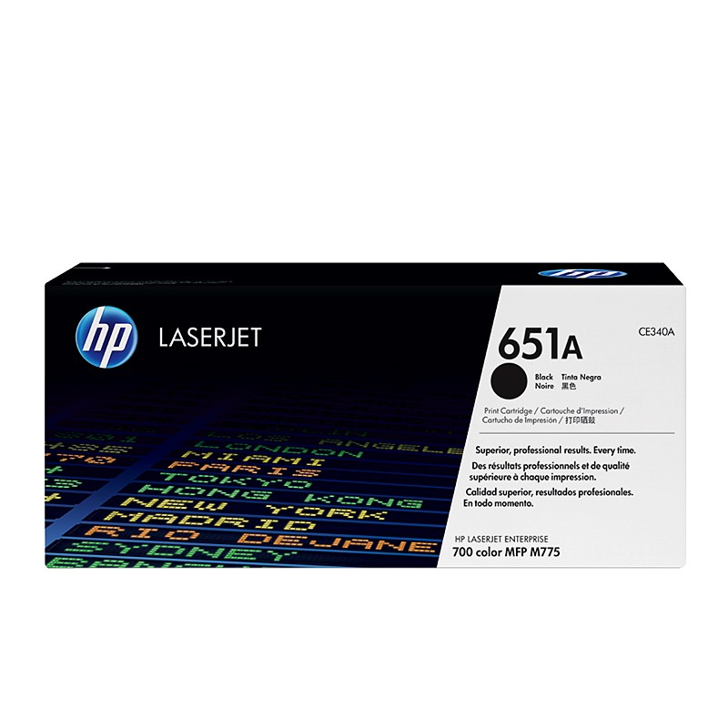 HP/惠普 651A打印硒鼓 CE340A 黑色/鼓粉一体/13500页 适用机型：HP LaserJet 700 Color MFP M775dn/M775f/M775z Prntr 单位:个