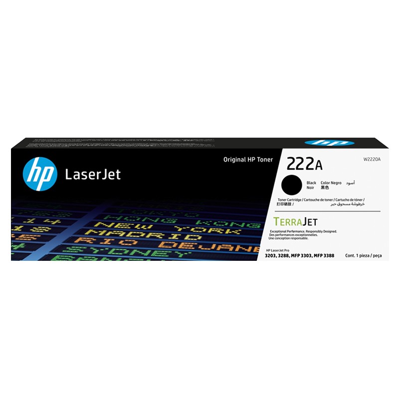 HP/惠普 222A打印硒鼓 W2220A 黑色/鼓粉一体/1300页 适用机型：HP Color LaserJet Pro 3288dw/3288dn/HP Color LaserJet Pro MFP 3388fdw/3388sdw/3388fdn Printer 单位:个