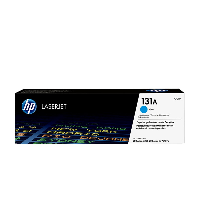 HP/惠普 131A打印硒鼓 CF211A 青色/鼓粉一体/1800页 适用机型：HP LaserJet Pro 200 Color M251n/M251nw Printer/HP LaserJet Pro 200 M276n/M276nw  Clr MFP Prntr 单位:个