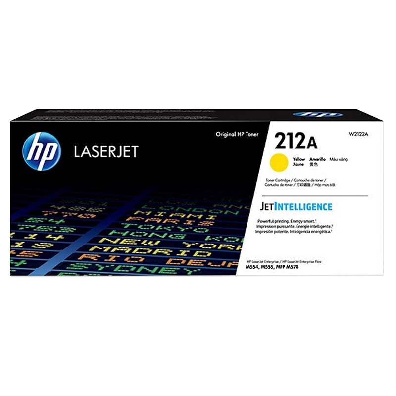 HP/惠普 212A打印硒鼓 W2122A 黄色/鼓粉一体/4500页 适用机型：HP Color LaserJet Enterprise M554dn/M555dn/M555X/HP Color LaserJet Enterprise MFP M578dn/M578f/HP Color LaserJet Enterprise flow MFP M578z 单位:个