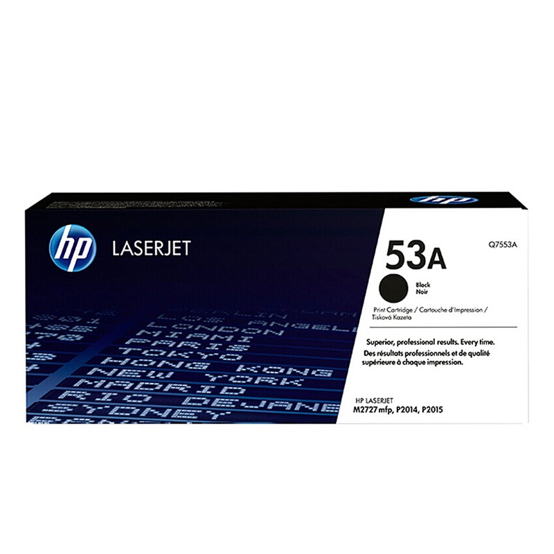 HP/惠普 53A打印硒鼓 Q7553A 黑色/鼓粉一体/3000页 适用机型：HP LaserJet P2014/P2014n/P2015n/P2015/P2015x/P2015dn/P2015d Printer/HP LaserJet M2727nf/M2727nfs MFP Printer 单位:个