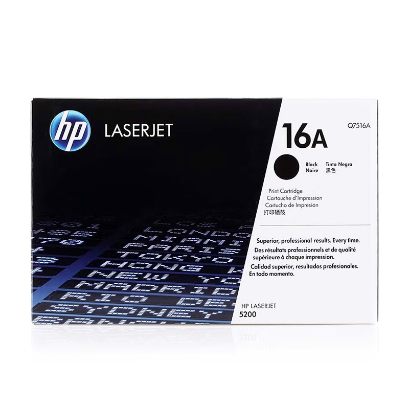 HP/惠普 16A打印硒鼓 Q7516A 黑色/鼓粉一体/12000页 适用机型：HP LaserJet 5200/5200dtn/5200tn/5200n/5200L/5200Lx Printer 单位:个